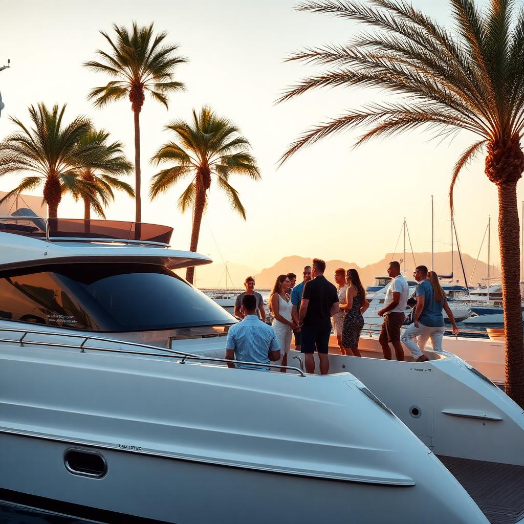 Creators networking at a yacht party on the Croisette during Cannes Lions 2026